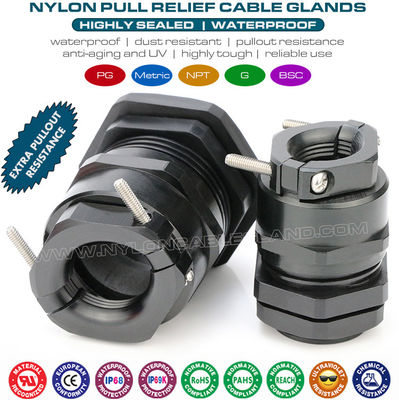 Adjustable Watertight Black Cable Glands