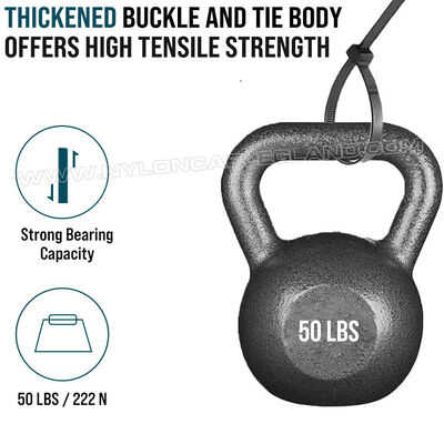 Nylon (PA) 12 UV-Resistant Cable Zip Tie 300mm x 4.8 (Ø 3-80mm), Excellent Salt & Chemical Resistance, for Solar Photovoltaic Industry